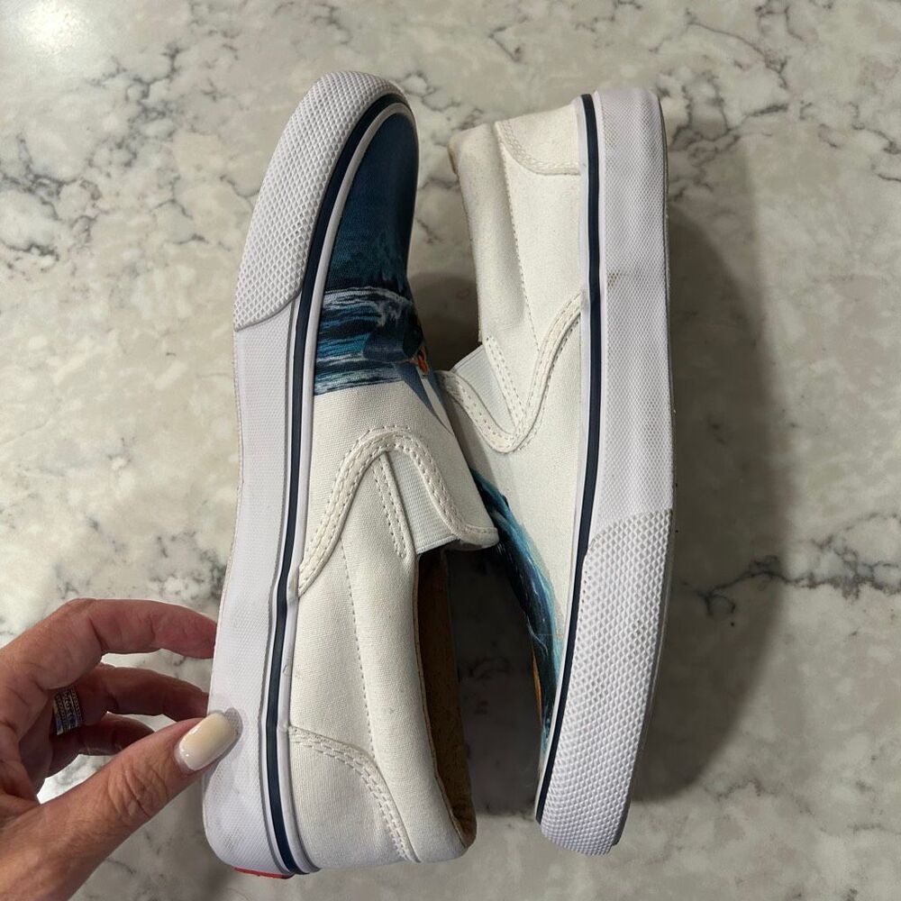 Sperry x JAWS Beach Closed Shark Slip-On Shoes Men's 7.5 Limited Edition - Picture 9 of 10